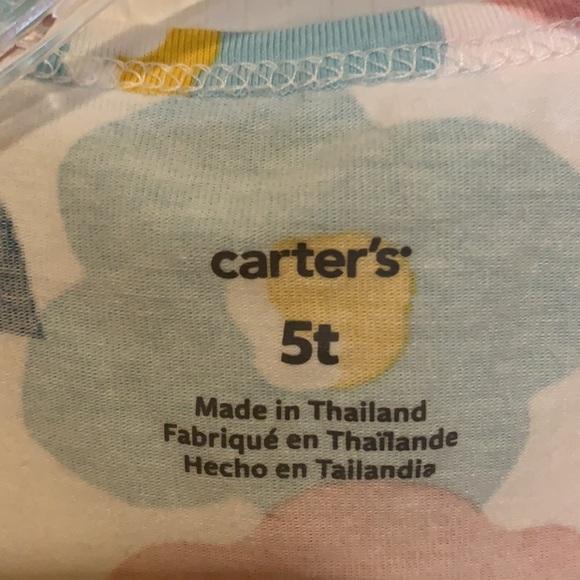 Girl’s Carter’s floral top gently used long-sleeve - Picture 6 of 9